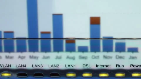 Data transmission modem Stock Footage 10724054