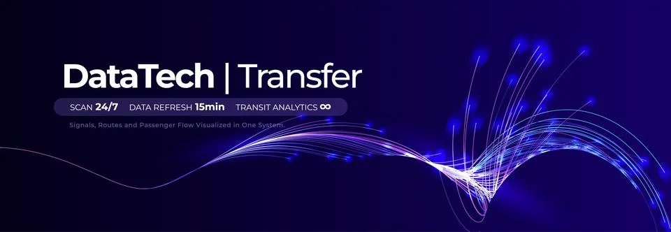 Data Transmission Stream, Neon Wavy Lines, Digital Information Transfer Visual イラスト素材