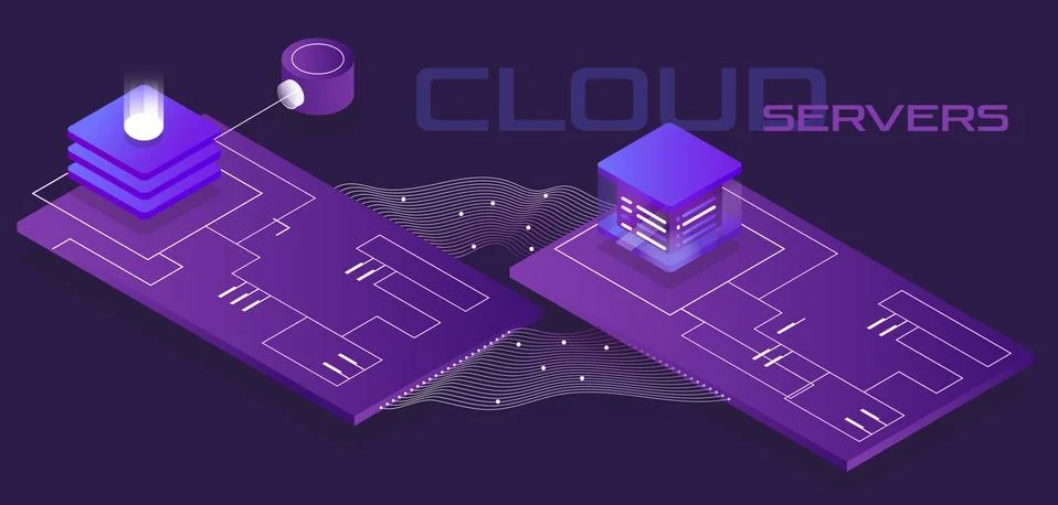 Data transmission technology and data protection illustration Illustrazione stock