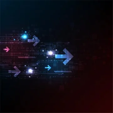 Data is transmitted digitally on the Internet. Stock Illustration