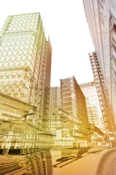 Data transport in future city 스톡 일러스트