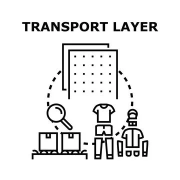 Data transport layer concept for information exchange 스톡 일러스트