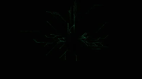 Data Travelling through Circuitry Stock Footage 141403140