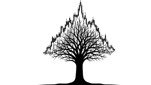 Data tree visualization 스톡 일러스트