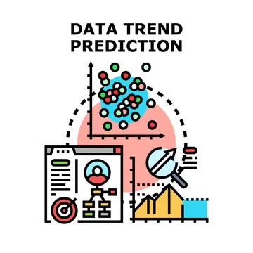 Data trend prediction and analysis vector concept Stock Illustration