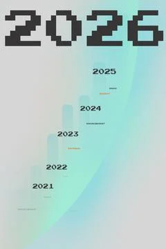 Data trend showing projections from 2021 to 2026 with increasing values イラスト素材