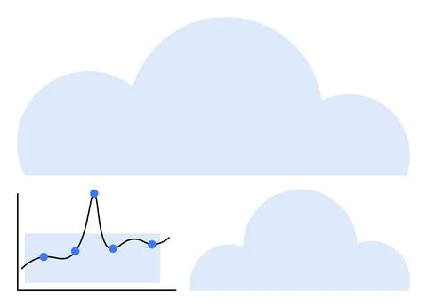 Data Trends and Cloud Computing Integration for Technological Advancement Illustrazione stock