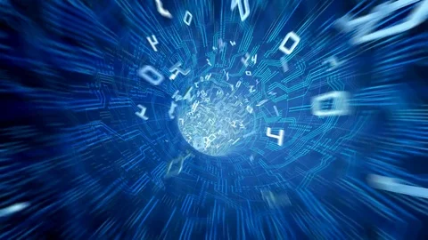 Data tunnel journey. Loopable animation Stock Footage 79091116