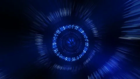 Data tunnel journey. Shot inside fibre optic cable. Stock Footage 115799291