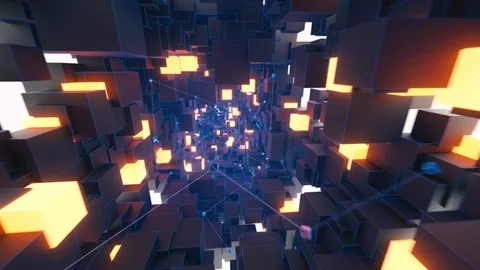 Data tunnel loop Stock Footage 124052898