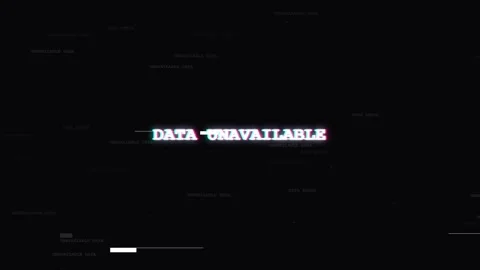 Data Unavailable Text. Glitch data unavailable text on black digital background Stock Footage 341175589