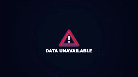 Data Unavailable Text. Red Warning Triangle with Data Unavailable Text 動画素材 341076195