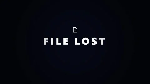 Data Unavailable Text. White File Lost text with icon on dark background Stock Footage 341075625