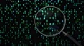 Data under magnifying glass binary spying spyglass 4k 4k or 4k+ Resolution