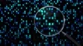 Data under magnifying glass binary spying spyglass 4k 4k or 4k+ Resolution