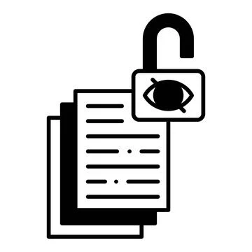 Data Unlock Dualtone Icon Stock Illustration