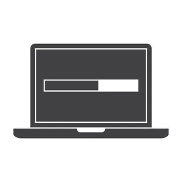 Data Update Laptop Stock Illustration