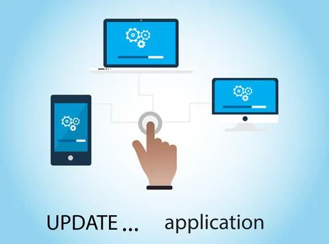 Data update or synchronize with bar process. Stock Illustration