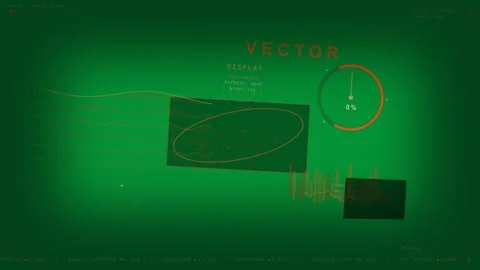 On data update vector HUD sliding, dots shifting, color shifting on transparent Stock Footage 333972021