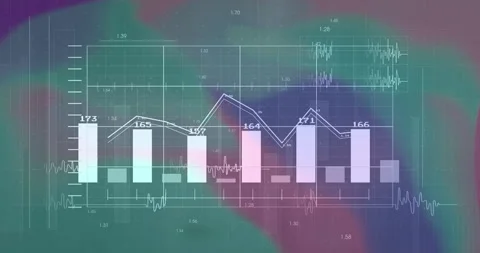 On data update white bar chart emerging ... | Stock Video | Pond5