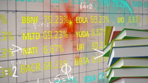 Data updating starting books anchoring percents shifting bloom growing math Stock Footage 333802954