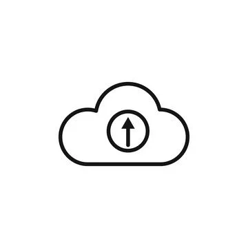 Data Upload to Cloud Icon for Backup and Cloud Storage Solutions Stockillustratie