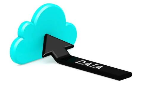 Data upload to cloud 스톡 일러스트