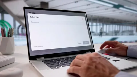 Data Upload To Cloud Storage On Laptop Computer Stock Footage 326054395