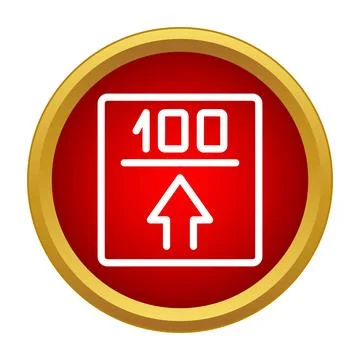 Data upload completion 100 percent maximum limit icon Stock Illustration