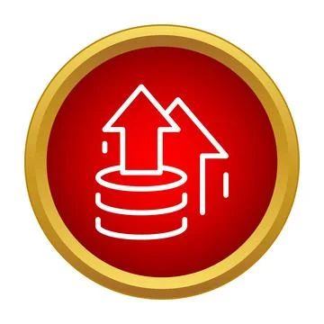 Data uploading to cloud storage concept button Stockillustratie