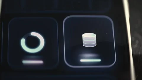 Data Usage Ring Gauge with Digital Storage Icon Stock Footage 341865905