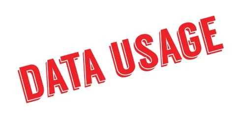 Data Usage rubber stamp Stock Illustration