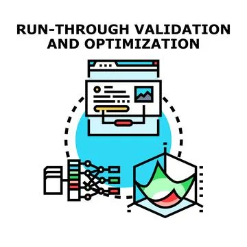 Data validation and optimization process concept イラスト素材