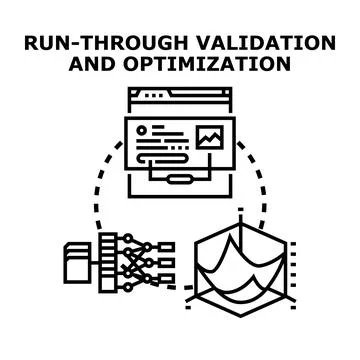 Data validation and optimization process concept 스톡 일러스트