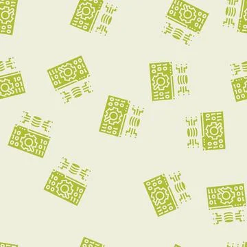 Data validation database glyph seamless pattern Stock Illustration