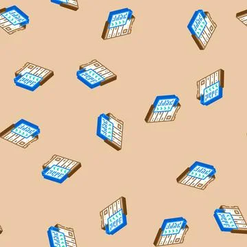 Data validation database isometric icon seamless pattern Illustrazione stock