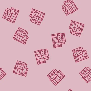 Data validation database line vector seamless pattern Stock Illustration