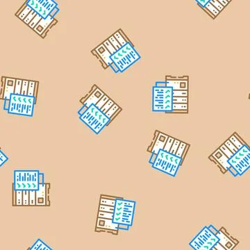 Data validation database vector seamless pattern Stock Illustration