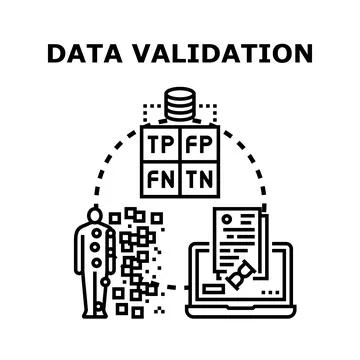 Data validation process for medical quality analysis Stockillustratie