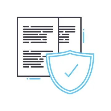 Data validity line icon, outline symbol, vector illustration, concept sign Stockillustratie