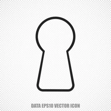 Data vector Keyhole icon. Modern flat design Illustrazione stock