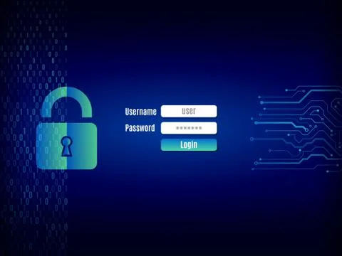 Data verification mechanism. Technology protection concept Stockillustratie