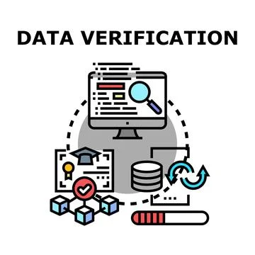 Data verification process for information integrity 库存插图