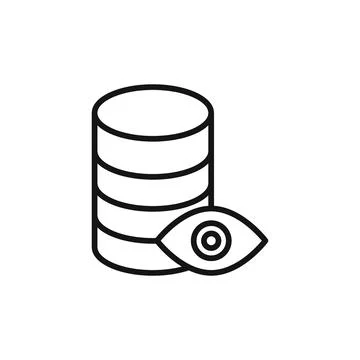 Data visualisation logo sign vector outline Illustrazione stock