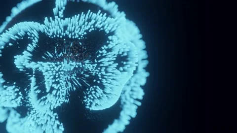 Data visualization. Abstract 3d futuristic sphere. Stock Footage 194446309