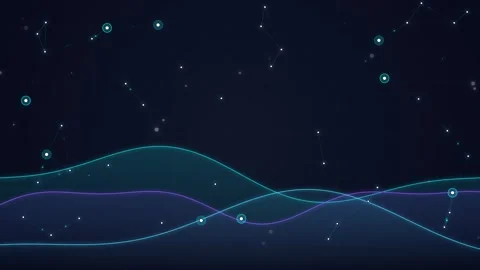 Data Visualization Abstract Background Featuring Glowing Lines Network Conn.. Stock Footage 347341666