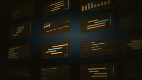 Data Visualization Analytics Dashboard Business Metrics Graphs Financial Stock Footage 344778293