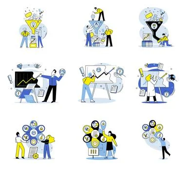 Data visualization. Analytics provides valuable insights drive business 스톡 일러스트