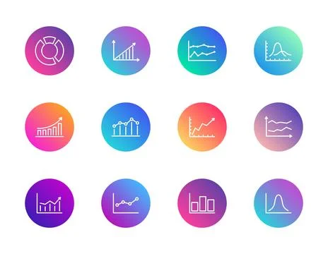 Data visualization, analytics, statistics. Stock Illustration