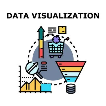Data visualization analyzing business sales strategy イラスト素材